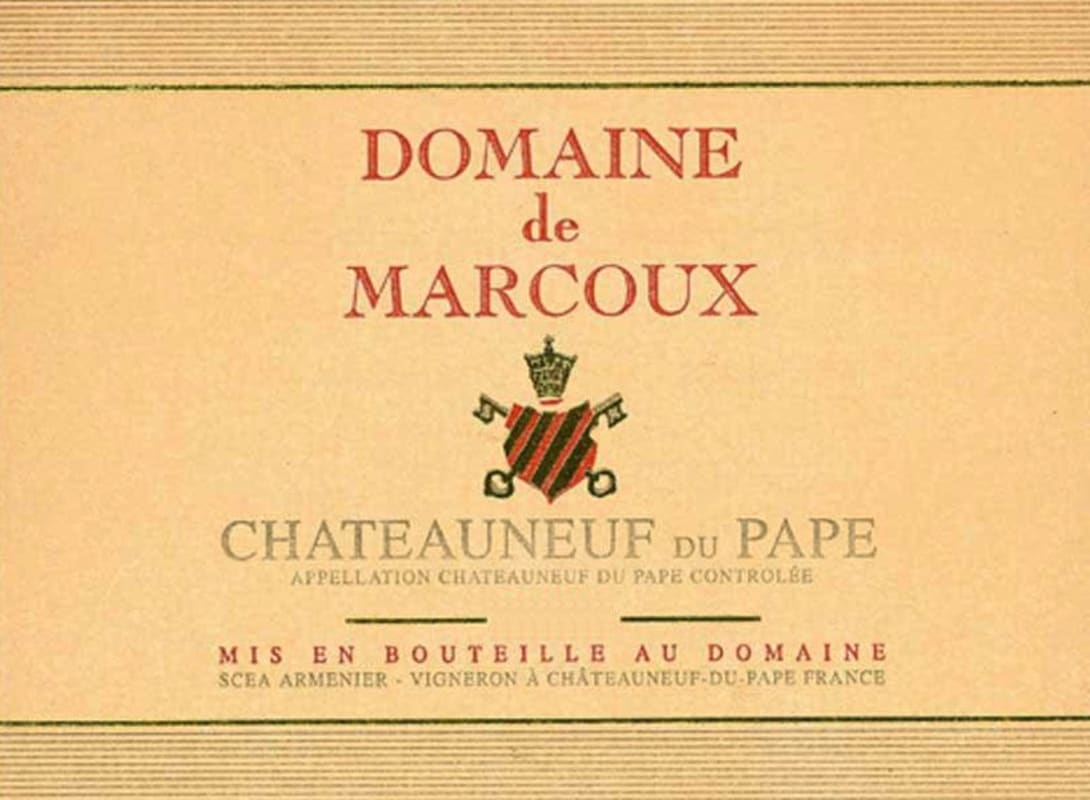 Domaine de Marcoux Chateauneuf-du-Pape rouge 2012 Front Label
