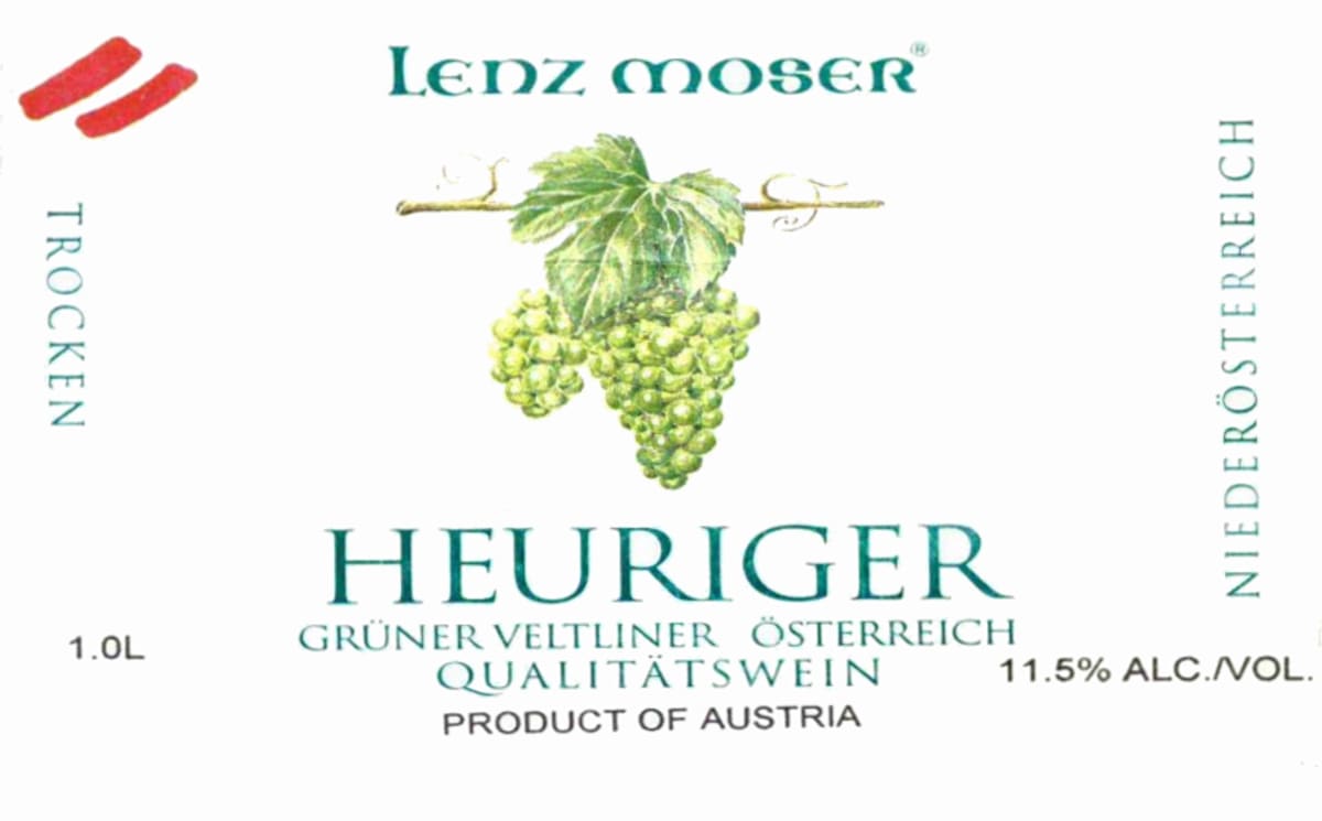 Lenz Moser Heuriger Gruner Veltliner 2014 Front Label