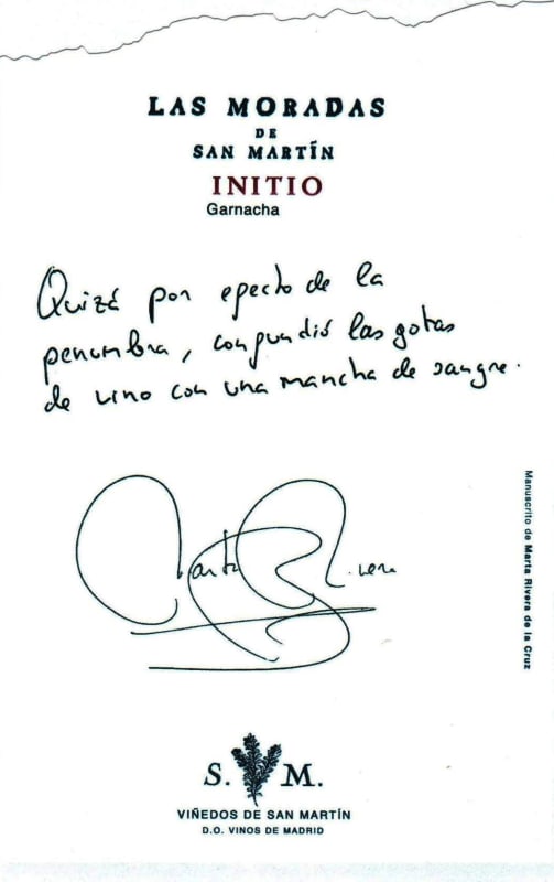 Las Moradas de San Martin Initio 2009 Front Label
