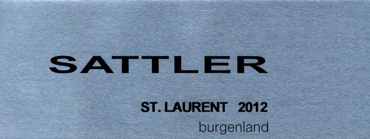 Sattler St. Laurent 2012 Front Label