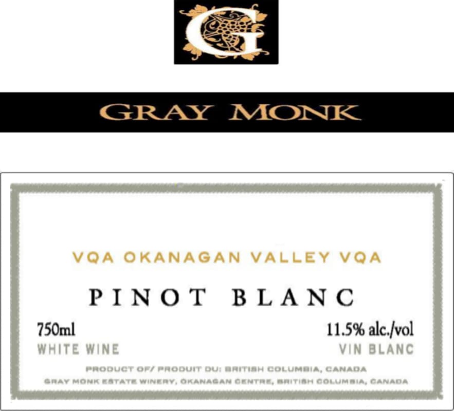 Gray Monk Okanagan Valley Pinot Blanc 2006 Front Label