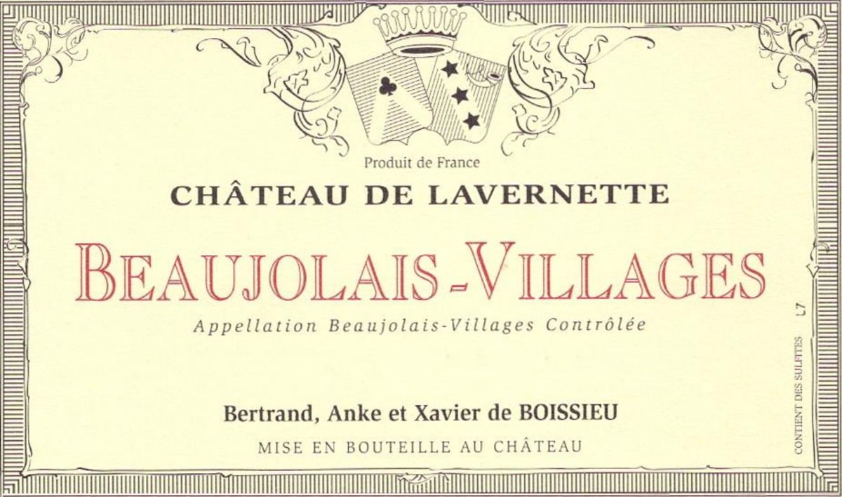 Chateau de Lavernette Beaujolais-Villages 2012 Front Label