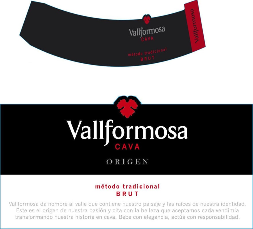 Vallformosa Cava Origen Brut 2012 Front Label