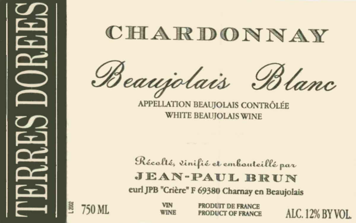 Jean-Paul Brun Domaine des Terres Dorees Beaujolais Blanc 2006 Front Label