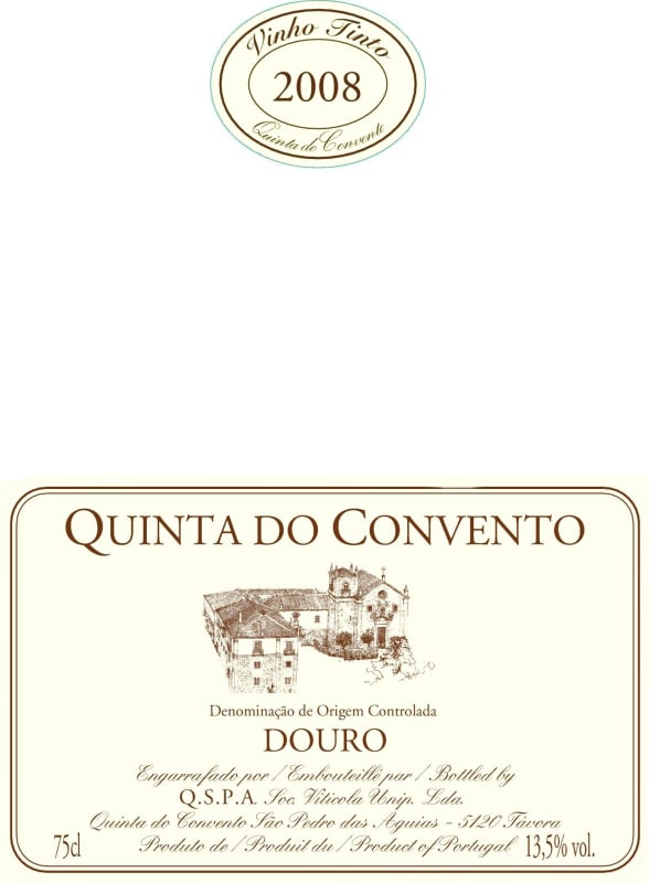 Senhora do Convento Quinta do Convento Tinto 2008 Front Label