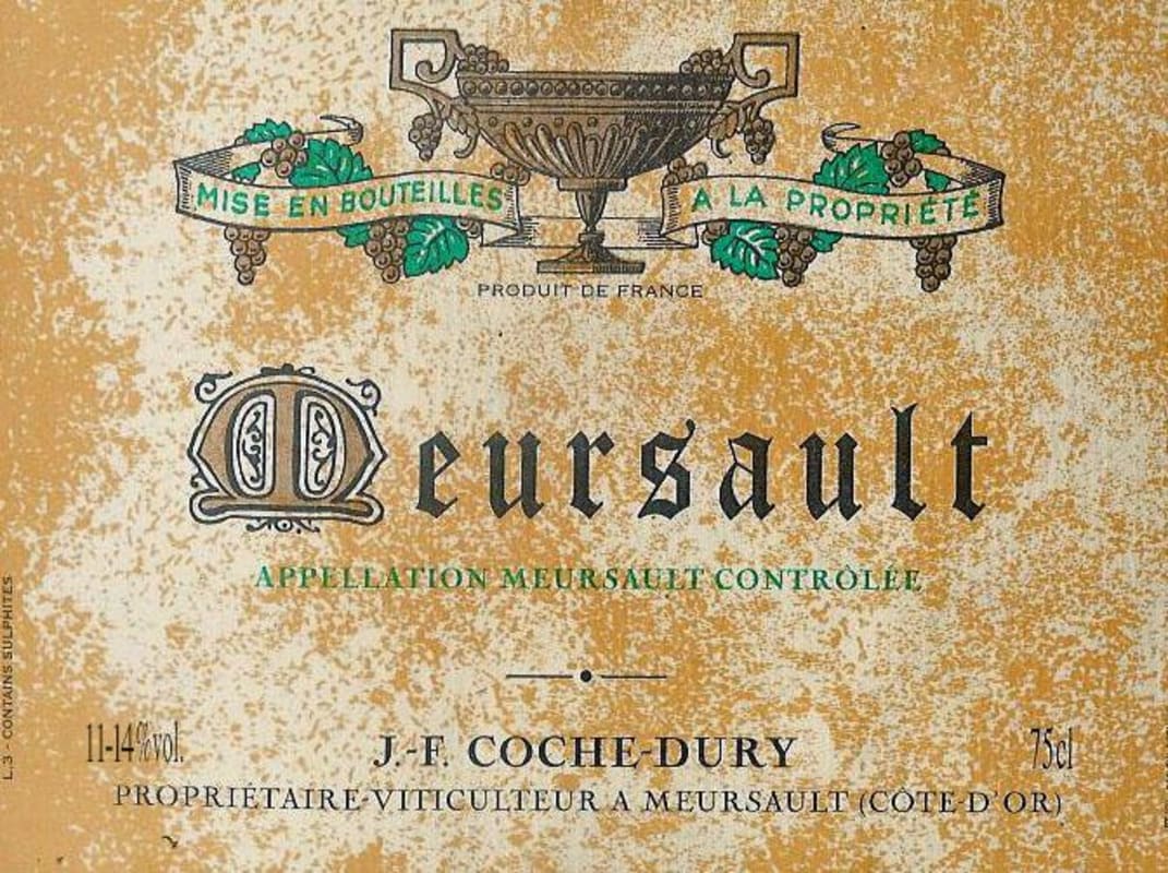 Domaine Coche-Dury Meursault blanc 2008 Front Label