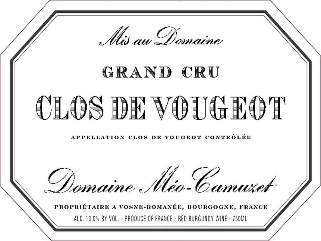 Domaine Meo-Camuzet Clos de Vougeot Grand Cru 2010 Front Label