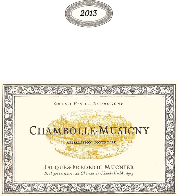 Domaine Jacques-Frederic Mugnier Chambolle-Musigny 2013 Front Label