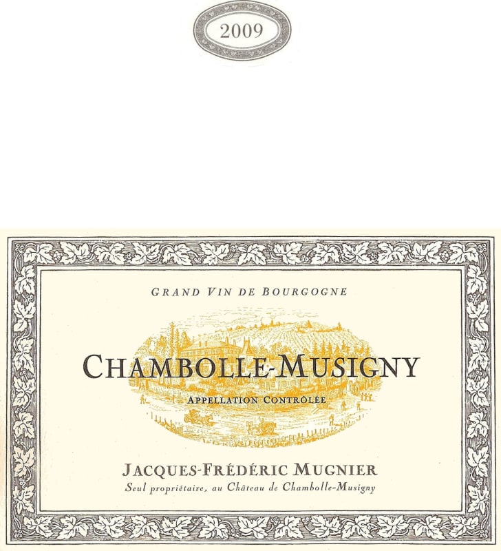 Domaine Jacques-Frederic Mugnier Chambolle-Musigny 2009 Front Label