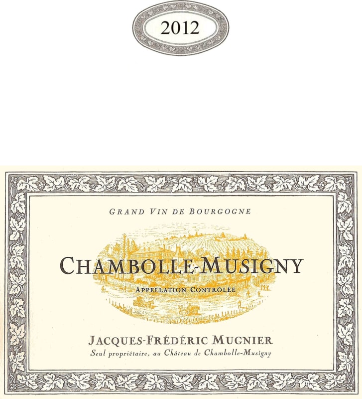 Domaine Jacques-Frederic Mugnier Chambolle-Musigny 2012 Front Label