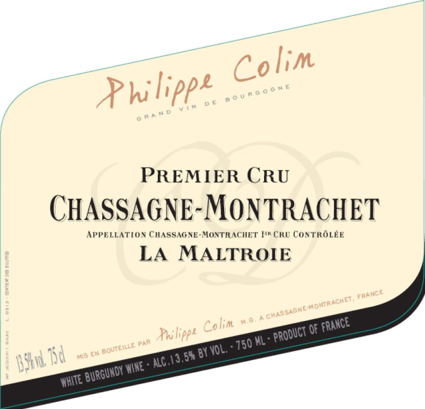 Philippe Colin Chassagne-Montrachet La Maltroie Premier Cru 2010 Front Label