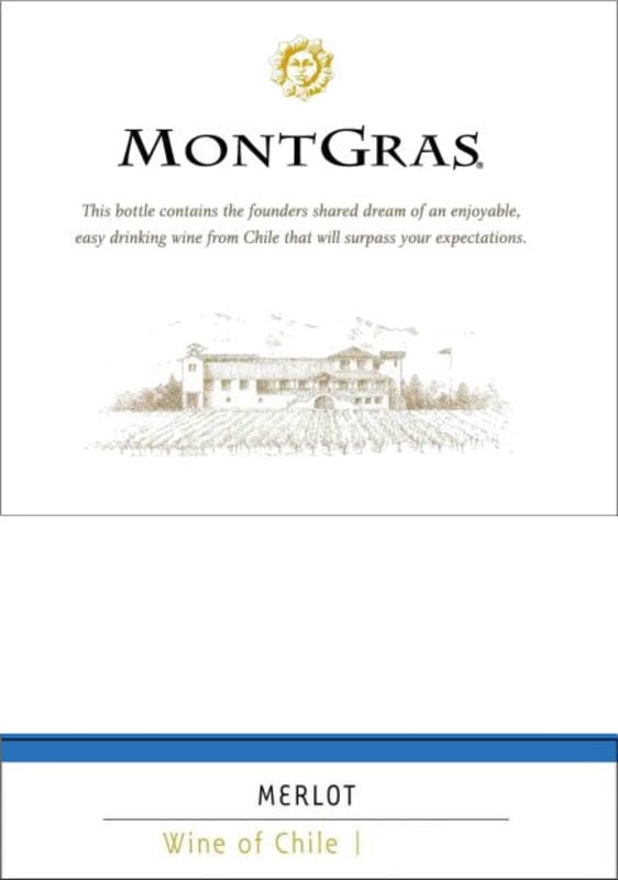 MontGras Merlot 2014 Front Label