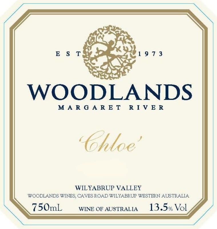 Woodlands Chloe Chardonnay 2015 Front Label
