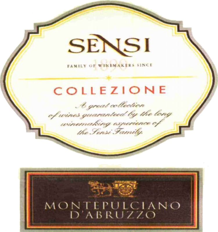 Sensi Vigne e Vini Montepulciano d'Abruzzo Collezione 2014 Front Label
