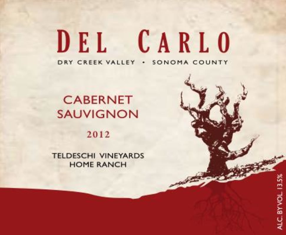 Del Carlo Winery Teldeschi Vineyards Home Ranch Cabernet Sauvignon 2012 Front Label