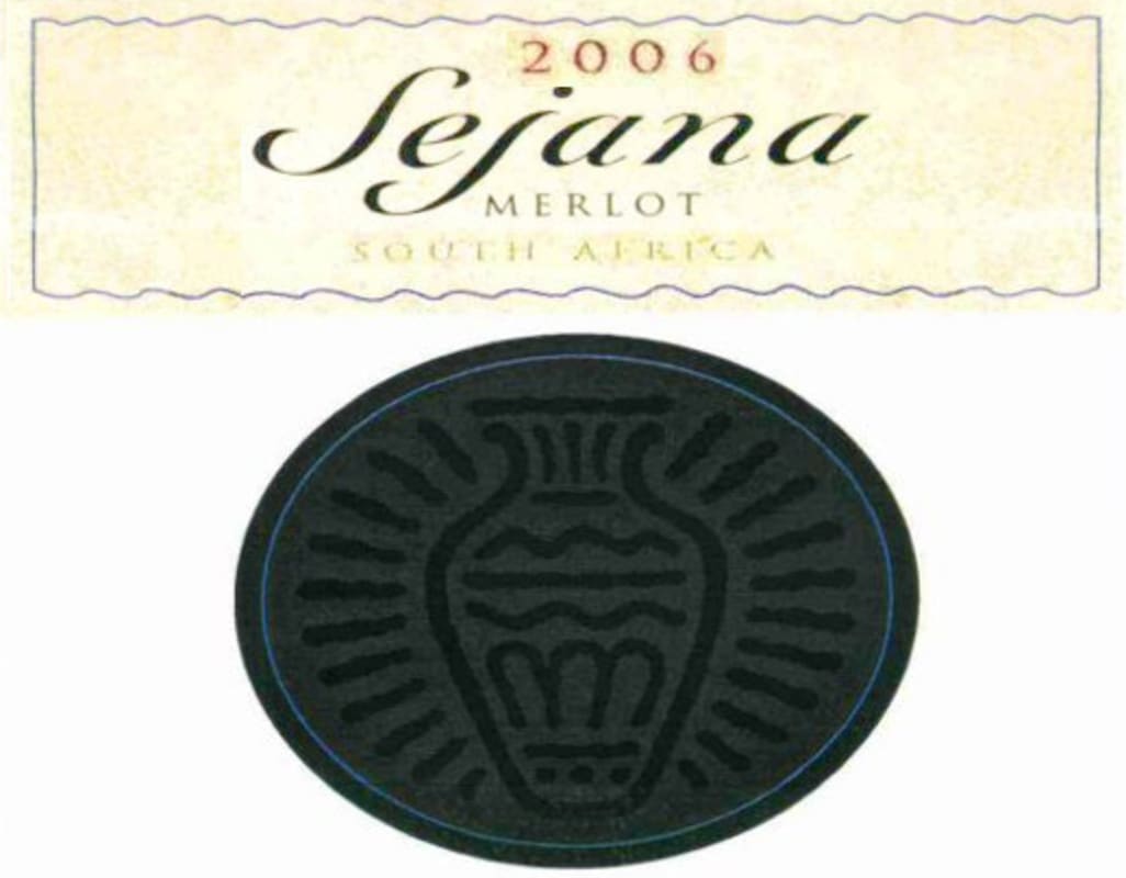 Savanha Sejana Merlot 2006 Front Label