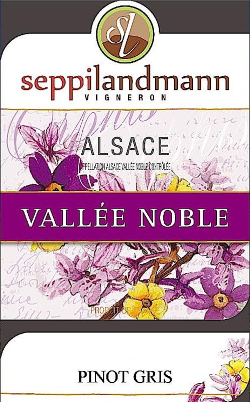 Seppi Landmann Alsace Vallee Noble Pinot Gris 2013 Front Label