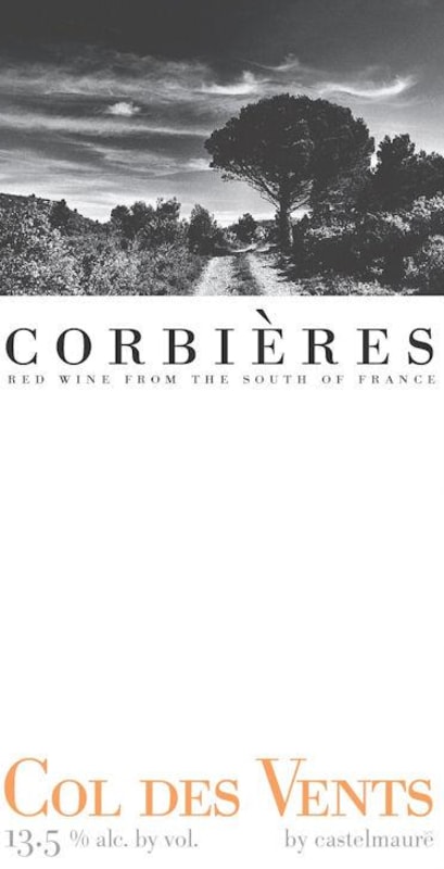 Castelmaure Col des Vents 2008 Front Label