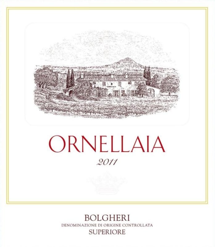Ornellaia Bolgheri Superiore 2011 Front Label