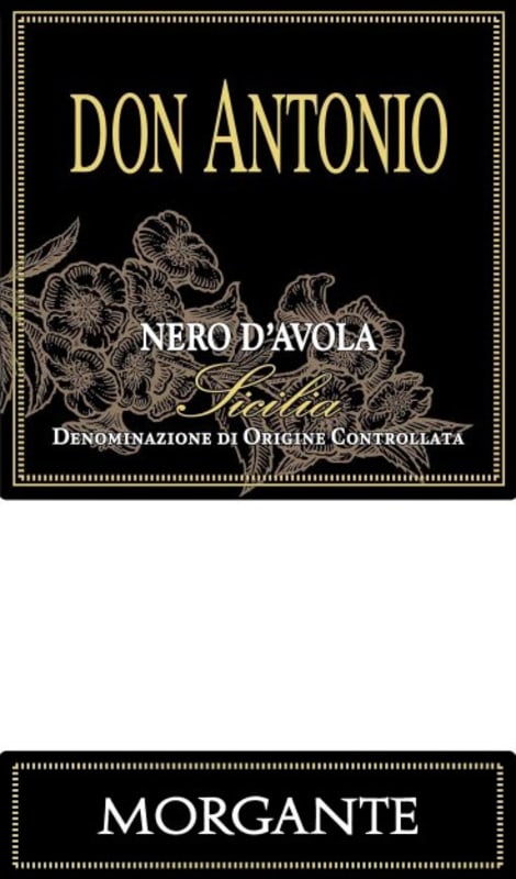 Morgante Don Antonio Nero d'Avola 2013 Front Label