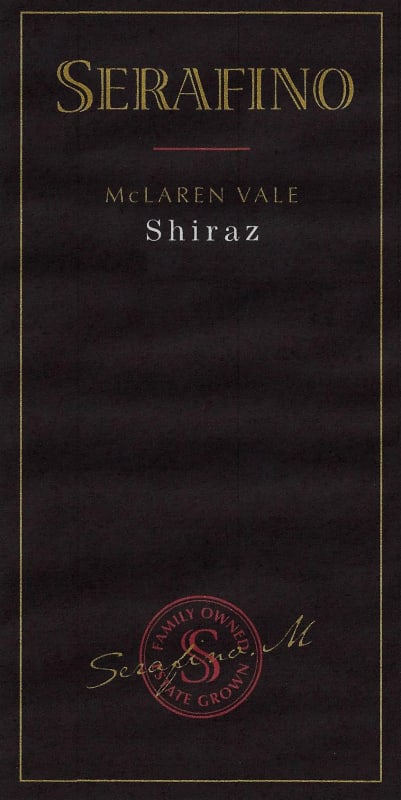 Serafino Wines Shiraz 2014 Front Label