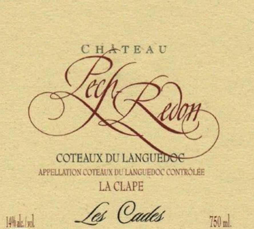 Domaine Pech Redon Coteaux du Languedoc les Cades 2013 Front Label