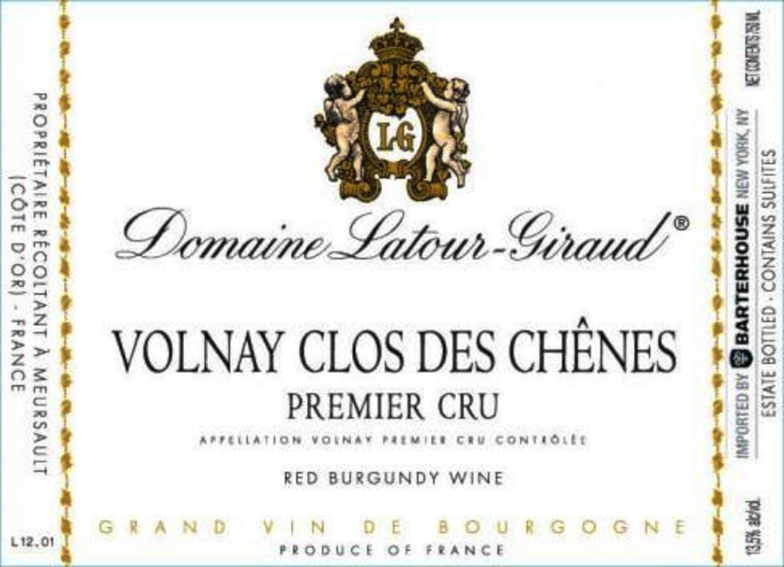 Domaine Latour-Giraud Volnay Clos des Chenes Premier Cru 2014 Front Label