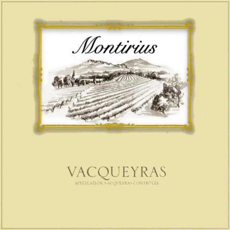 Montirius Vacqueyras 2013 Front Label