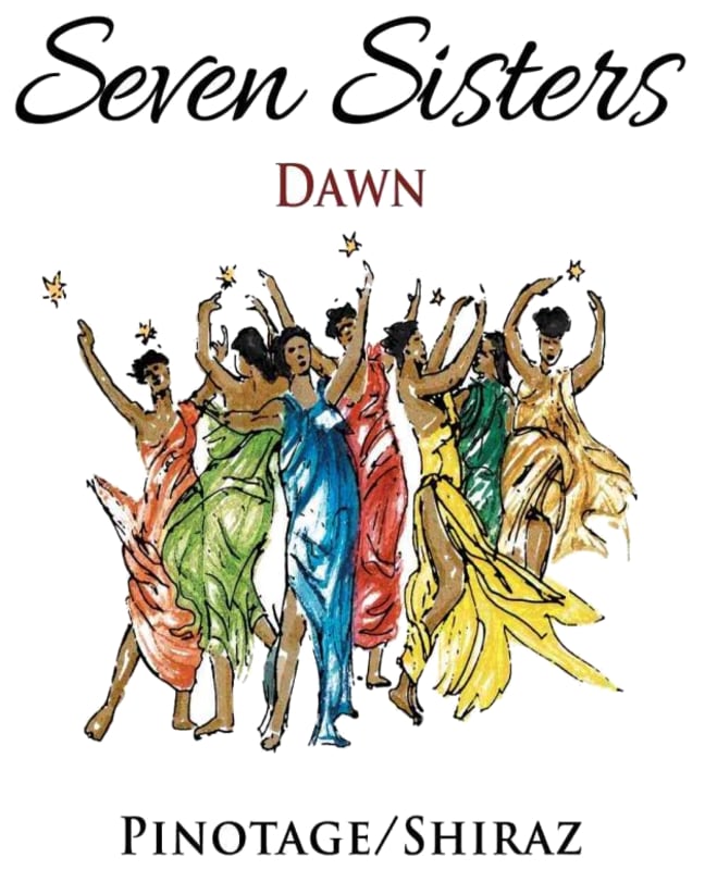 Seven Sisters Dawn Pinotage Shiraz 2015 Front Label