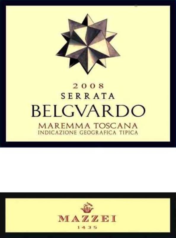 Belguardo Maremma Serrata 2008 Front Label