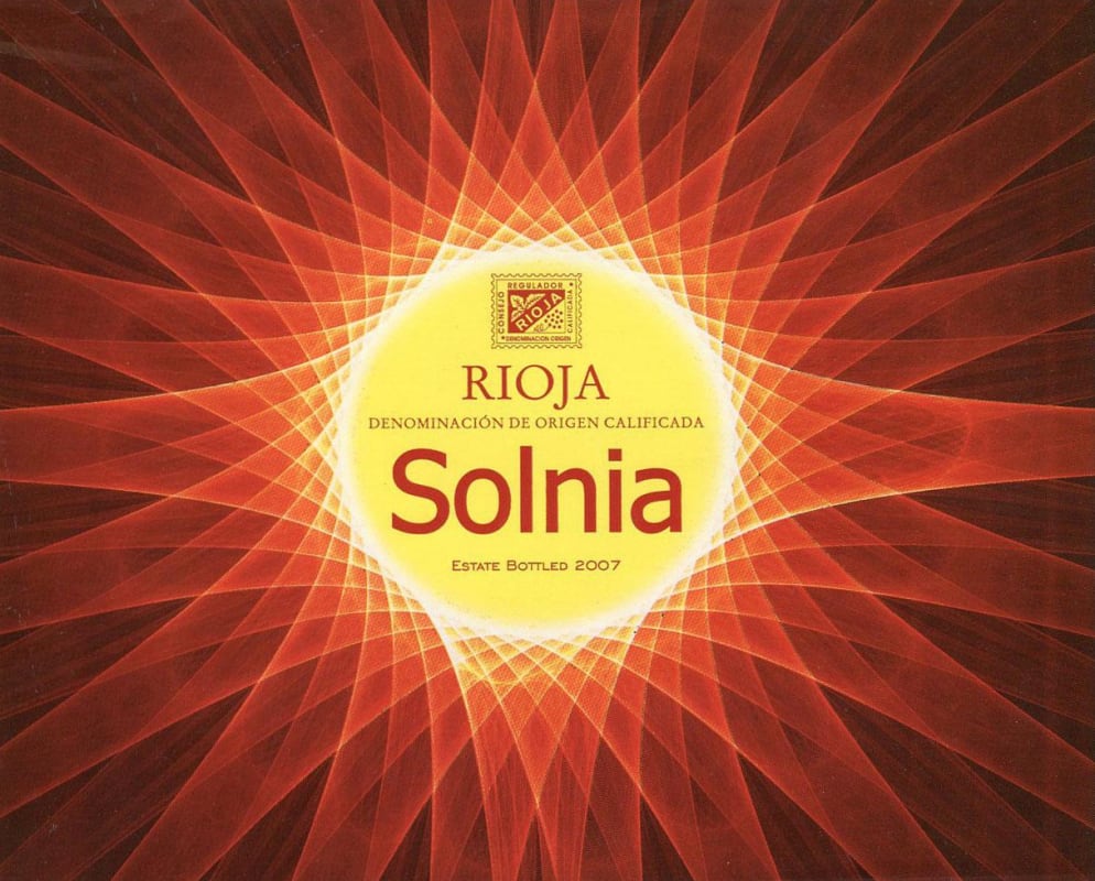 Bodegas y Vinedos Ilurce Rioja Solnia 2007 Front Label