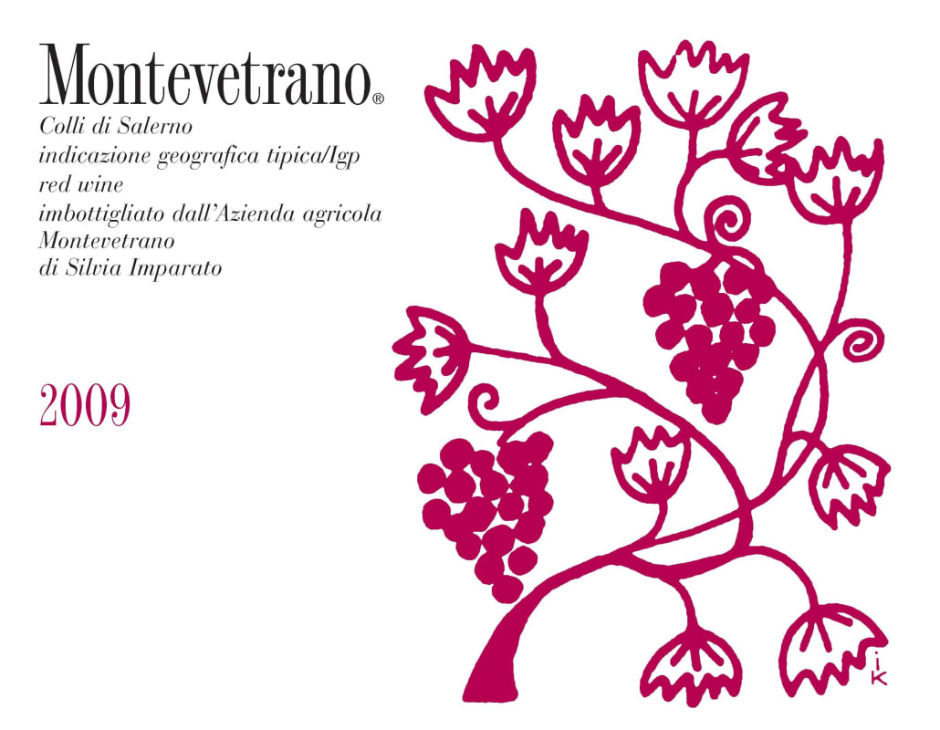 Montevetrano Colli di Salerno 2009 Front Label