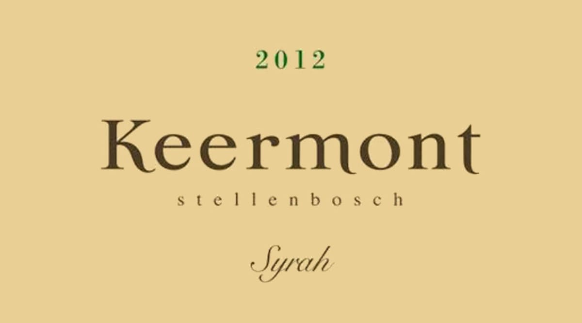 Keermont Syrah 2012 Front Label