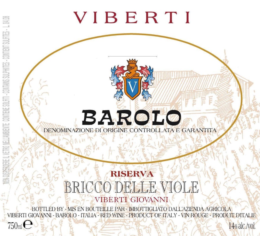 Viberti Barolo Bricco delle Viole Riserva 2006 Front Label
