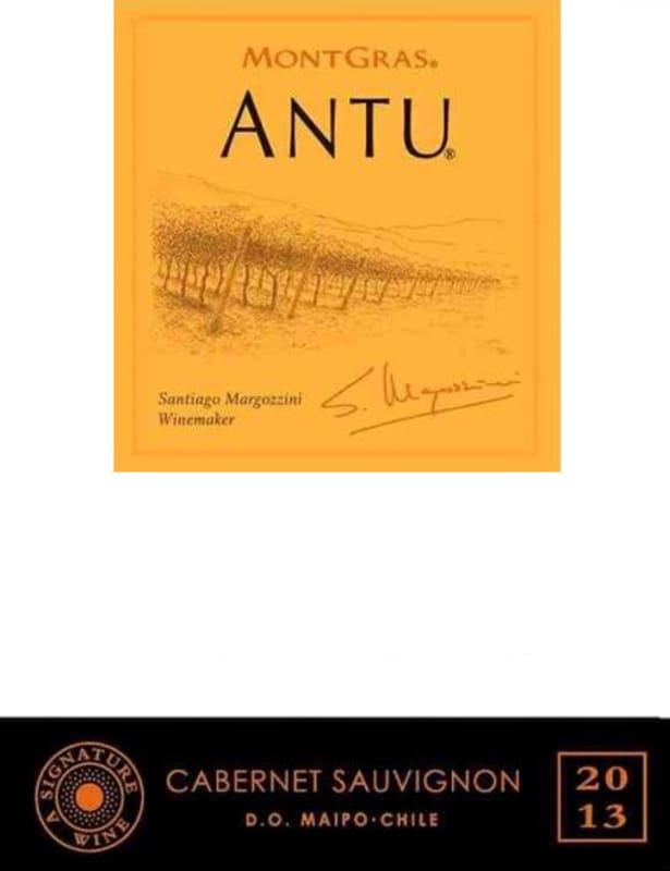 MontGras Antu Cabernet Sauvignon 2013 Front Label