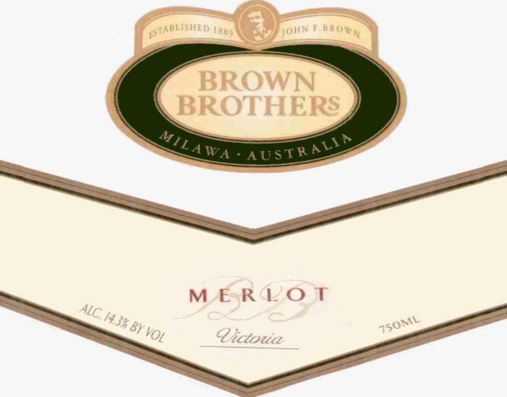 Brown Brothers Merlot 2009 Front Label