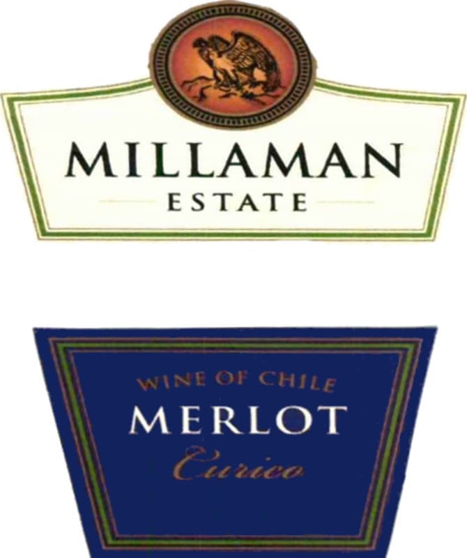 Millaman Merlot 2012 Front Label