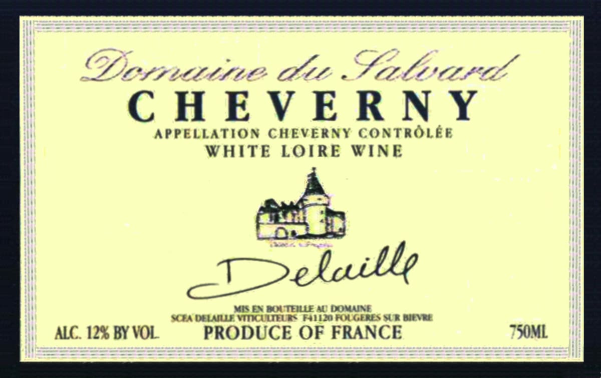 Domaine Salvard Cheverny 2012 Front Label