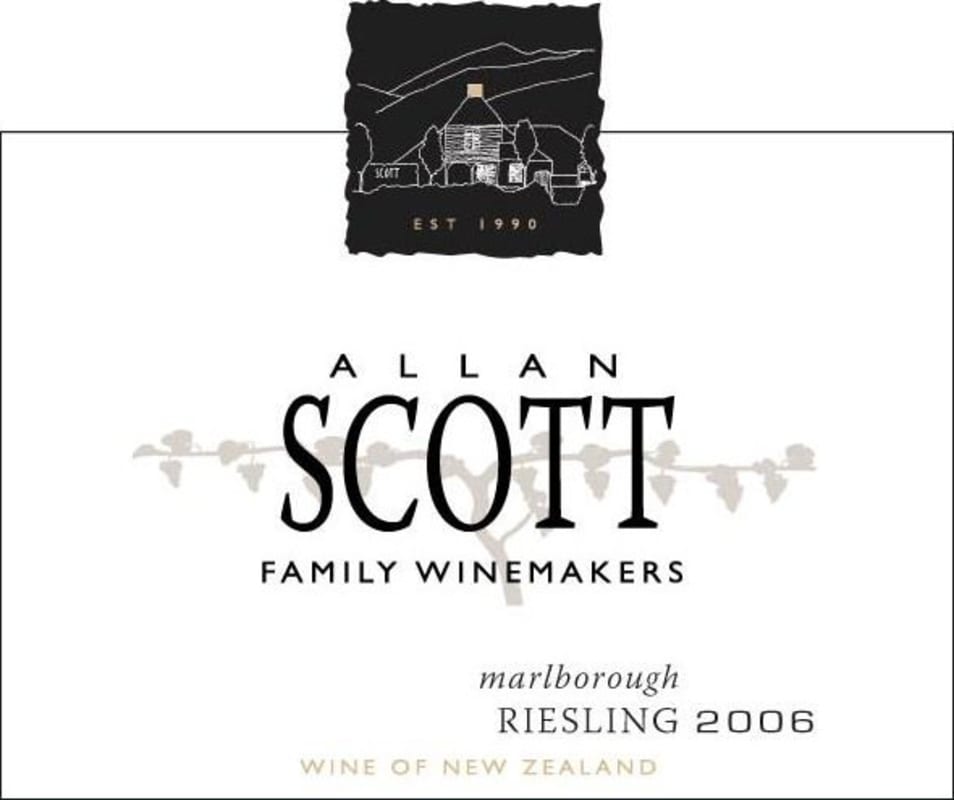 Allan Scott Marlborough Riesling 2006 Front Label