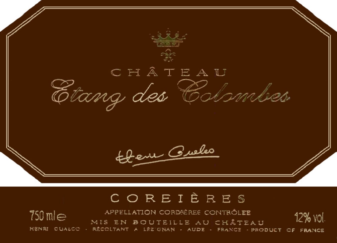 Etang des Colombes Corbieres Rouge 2002 Front Label