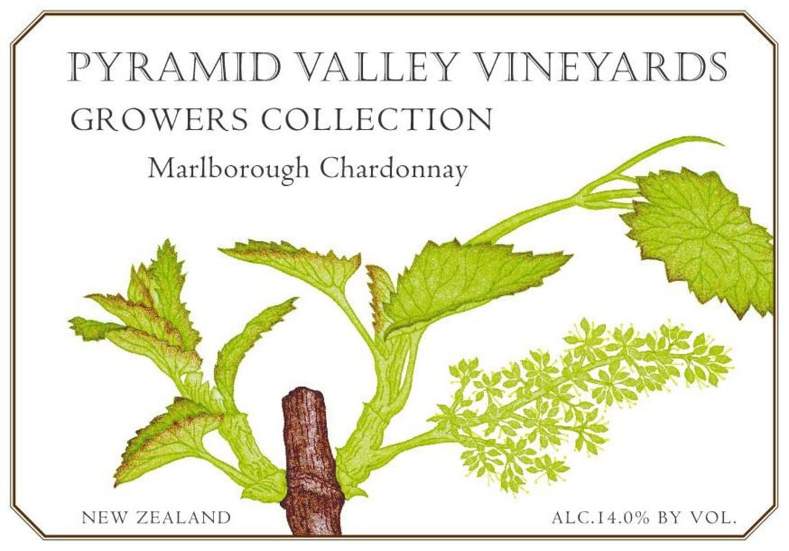 Pyramid Valley Growers Collection Chardonnay 2015 Front Label