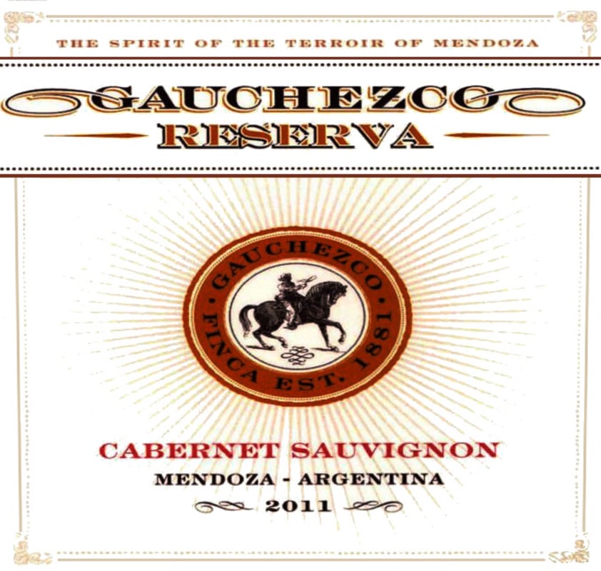 Gauchezco Reserva Cabernet Sauvignon 2011 Front Label