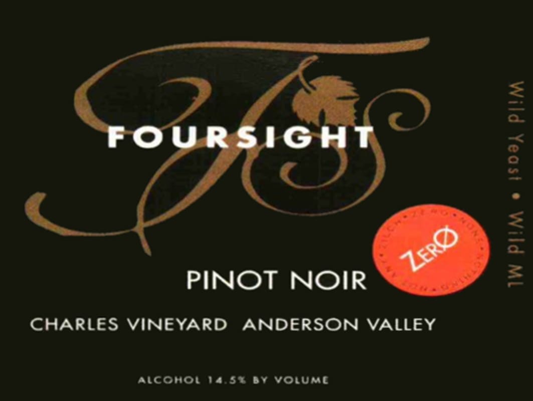 Foursight Wines Charles Zero New Oak Pinot Noir 2009 Front Label