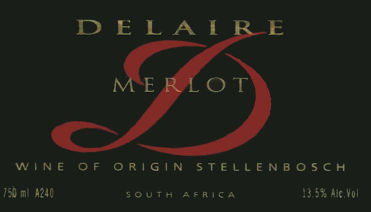Delaire Graff Merlot 2009 Front Label