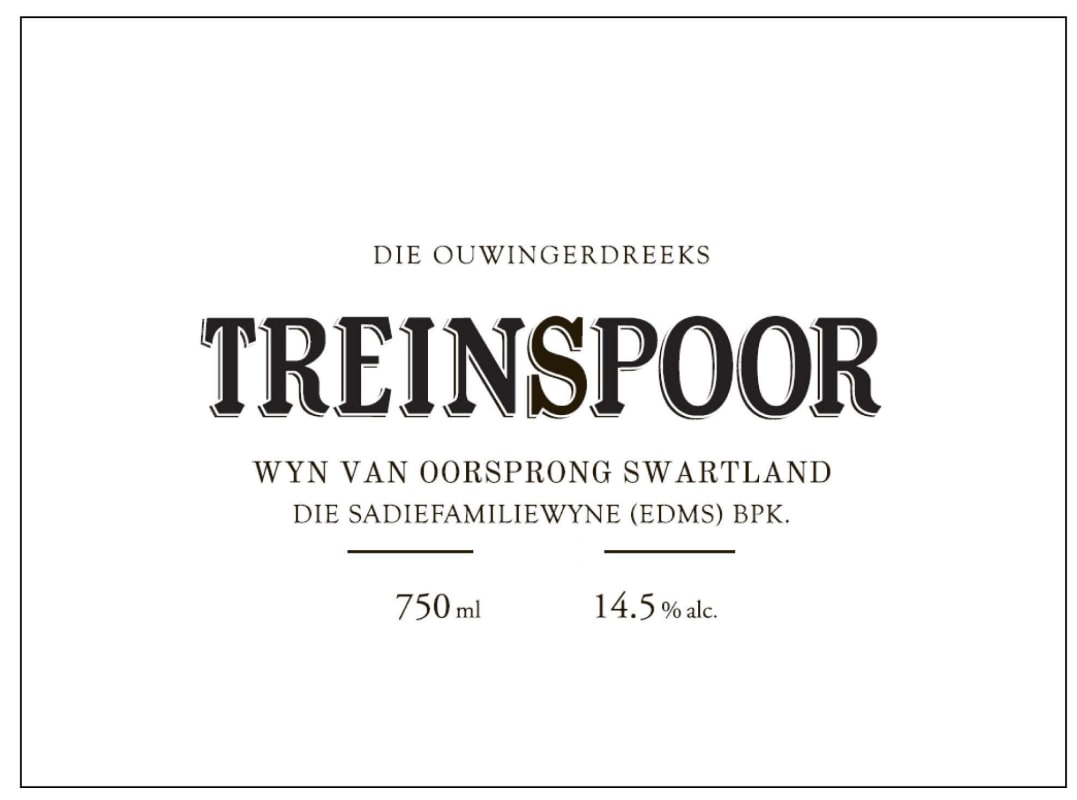 Sadie Family Die Ouwingerdreeks Treinspoor 2014 Front Label
