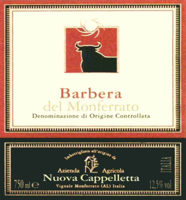 La Nuova Cappelletta Barbera del Monferrato 2013 Front Label