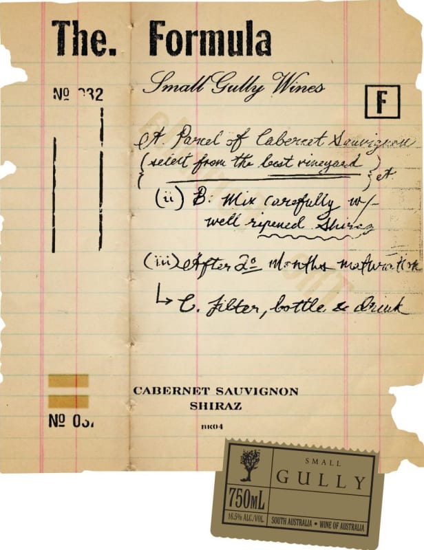 Small Gully The Formula Cabernet Sauvignon Shiraz 2013 Front Label