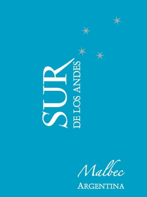 Sur de los Andes Malbec 2013 Front Label