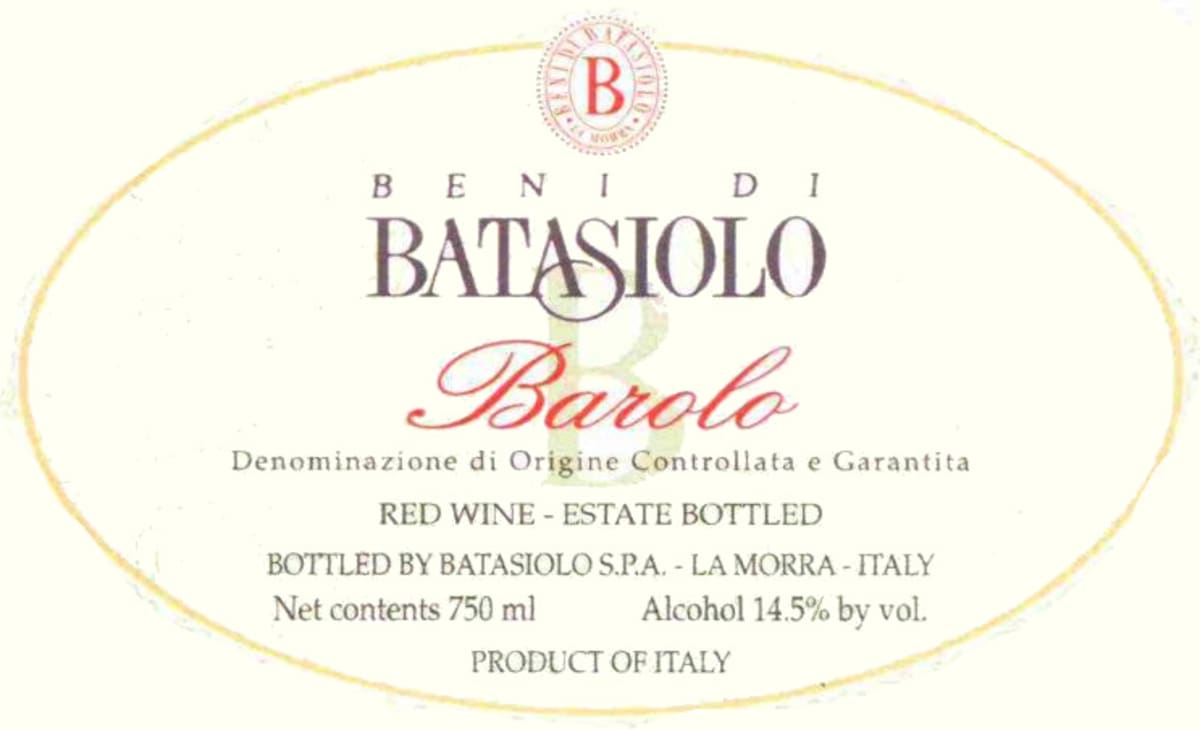Beni di Batasiolo Barolo Estate Boscareto 2005 Front Label
