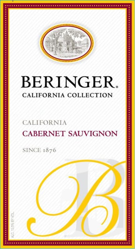 Beringer California Collection Cabernet Sauvignon 2015 Front Label